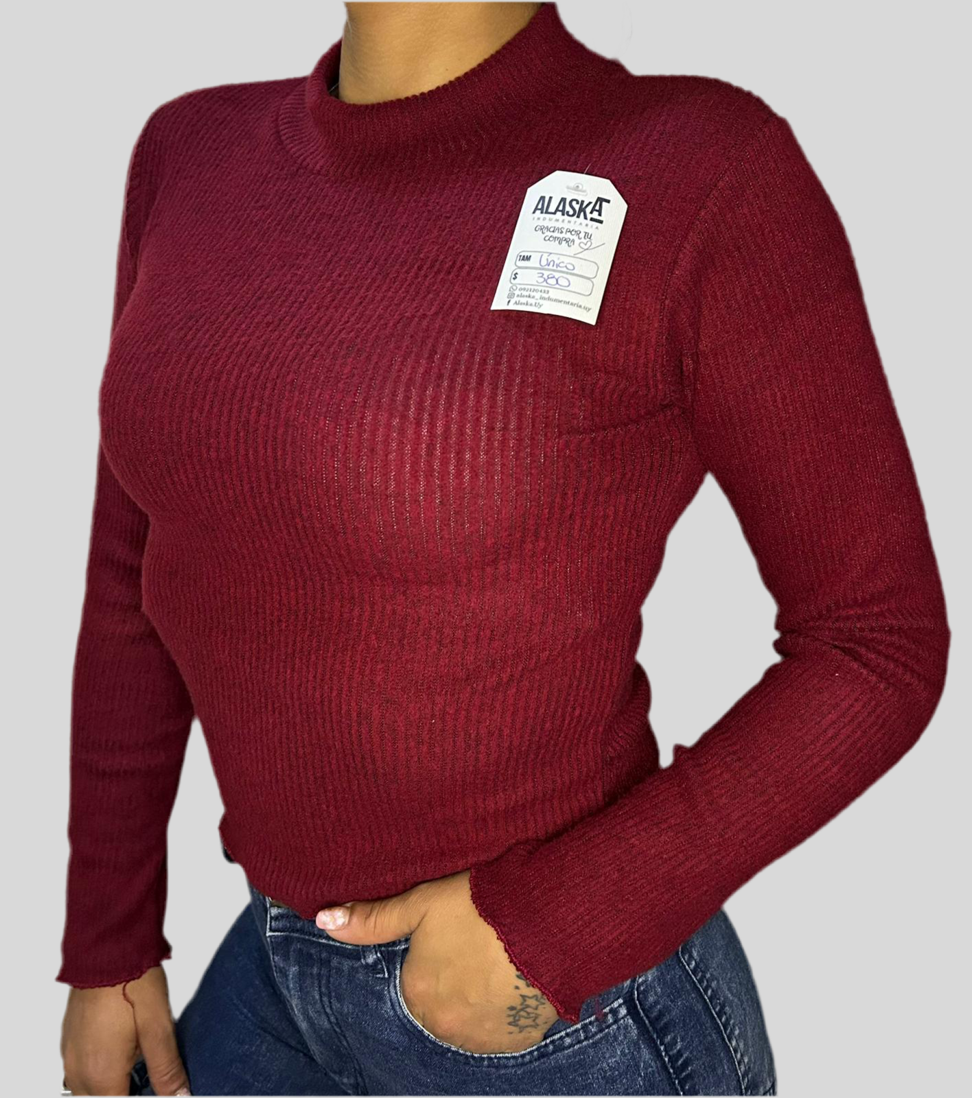Media Polera de Lanilla Alicrada