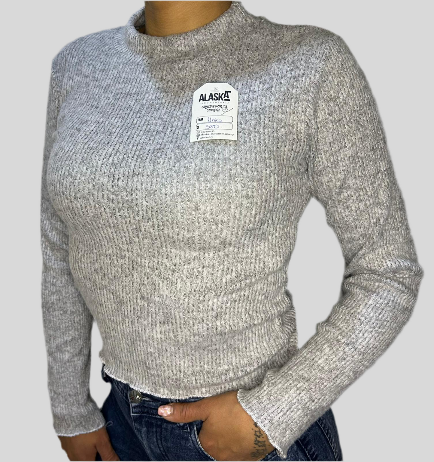 Media Polera de Lanilla Alicrada